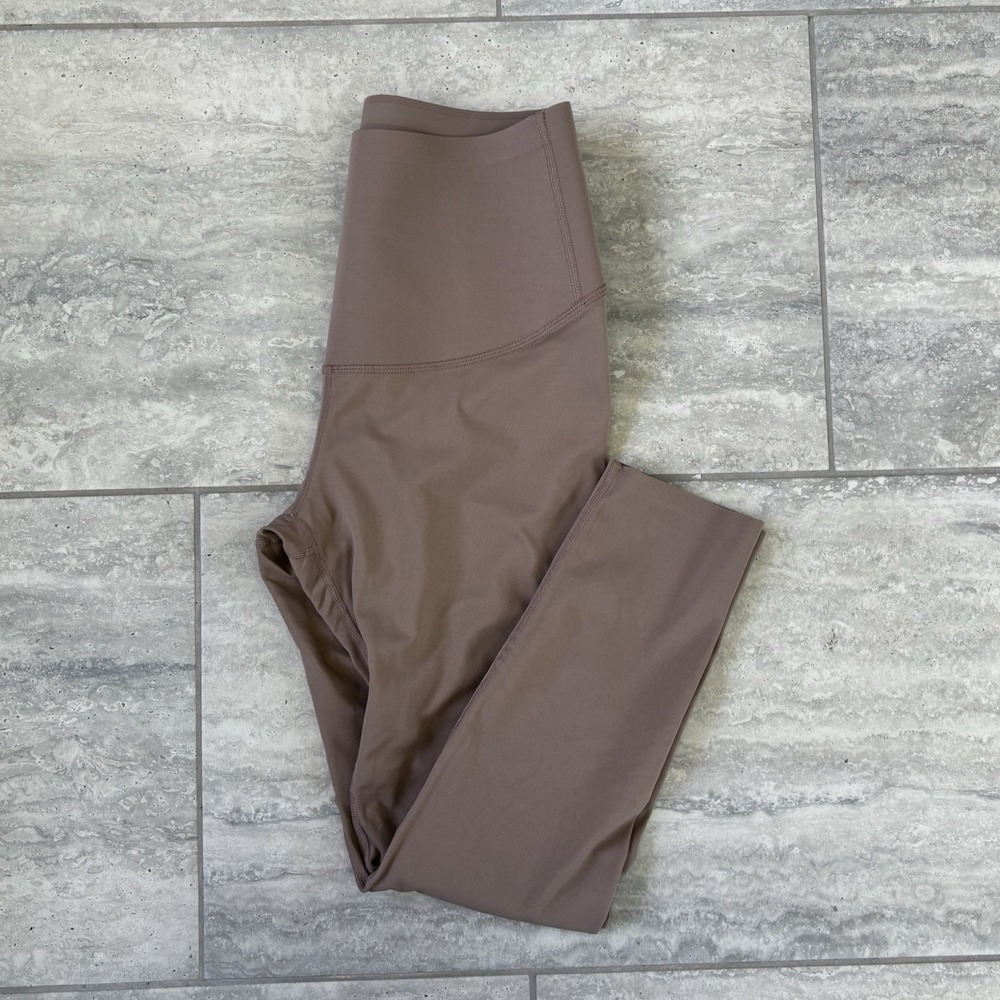 Fanka Body Sculpt Leggings Crop Tan Yoga Gym Athletic Womens Small Reversible